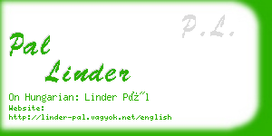 pal linder business card